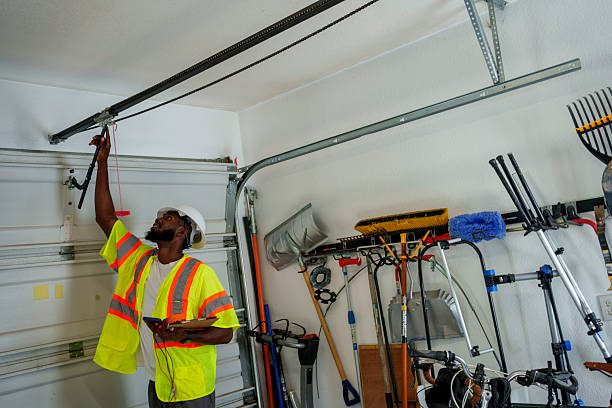 Professional Garage Door Panel Replacement technician working in Lampasas County County, TX